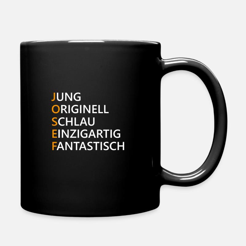 Josef Name Geschenk - Tasse einfarbig - Schwarz