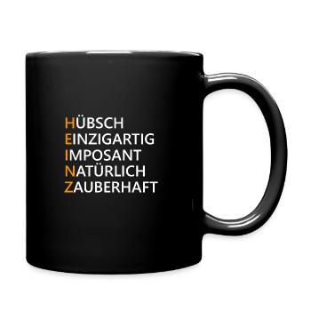 Heinz Name Geschenk - Tasse einfarbig - Schwarz - Rechts
