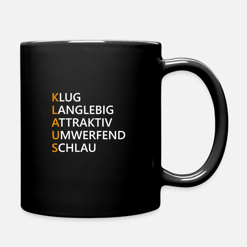 Klaus Name Geschenk - Tasse einfarbig - Schwarz
