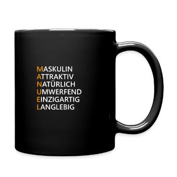 Manuel Name Geschenk - Tasse einfarbig - Schwarz - Rechts