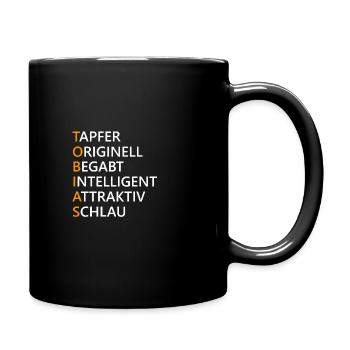 Tobias Name Geschenk - Tasse einfarbig - Schwarz - Rechts