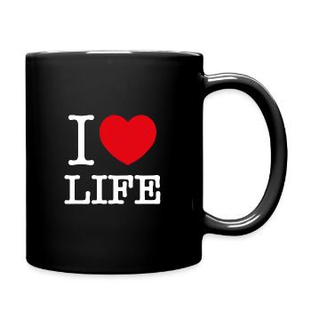 I Love Life - Full Colour Mug - black - Right