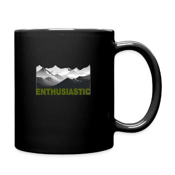 Mountain Enthusiastic - Tasse einfarbig - Schwarz - Rechts