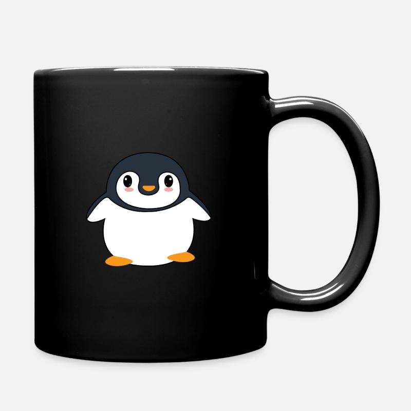 Pegi the penguin - Full Colour Mug - black
