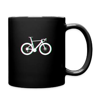 Funky neon Rennrad - Tasse einfarbig - Schwarz - Rechts