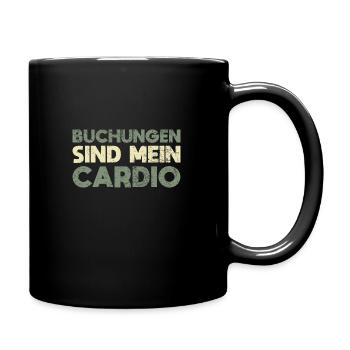 Buchungen Sind Mein Cardio - Tasse einfarbig - Schwarz - Rechts