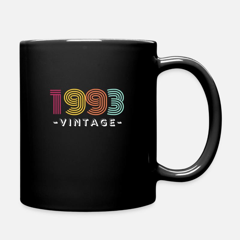 Geschenkidee 30ter Geburtstag 1993 Vintage - Tasse einfarbig - Schwarz