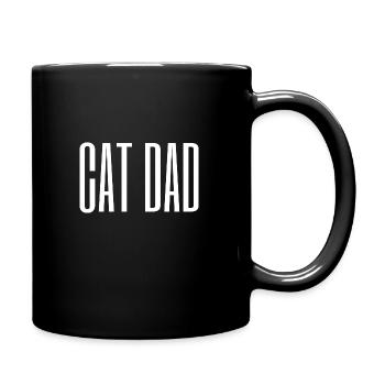 CAT DAD - Tasse einfarbig - Schwarz - Rechts