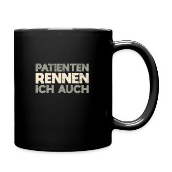 Patienten Rennen, Ich Auch - Tasse einfarbig - Schwarz - Rechts