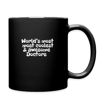 World's most coolest and awesome doctors - Full Colour Mug - black - Right