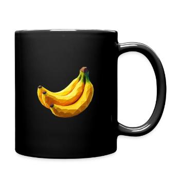 Polygone de banane - Mug uni - noir - Droite