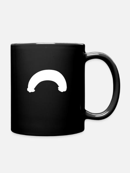 bogen symbol linie - Tasse einfarbig - Schwarz