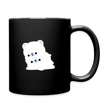 Couple d’ours polaires - Mug uni - noir - Droite