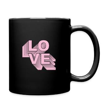 LIEBE - Tasse einfarbig - Schwarz - Rechts