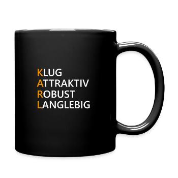 Karl Name Geschenk - Tasse einfarbig - Schwarz - Rechts