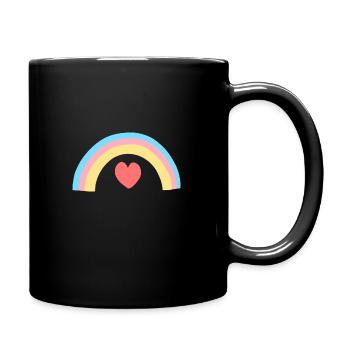 Heart Rainbow Shape Symbol Shapes - Full Colour Mug - black - Right