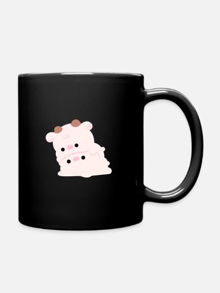 Cow Couple - Full Colour Mug - black