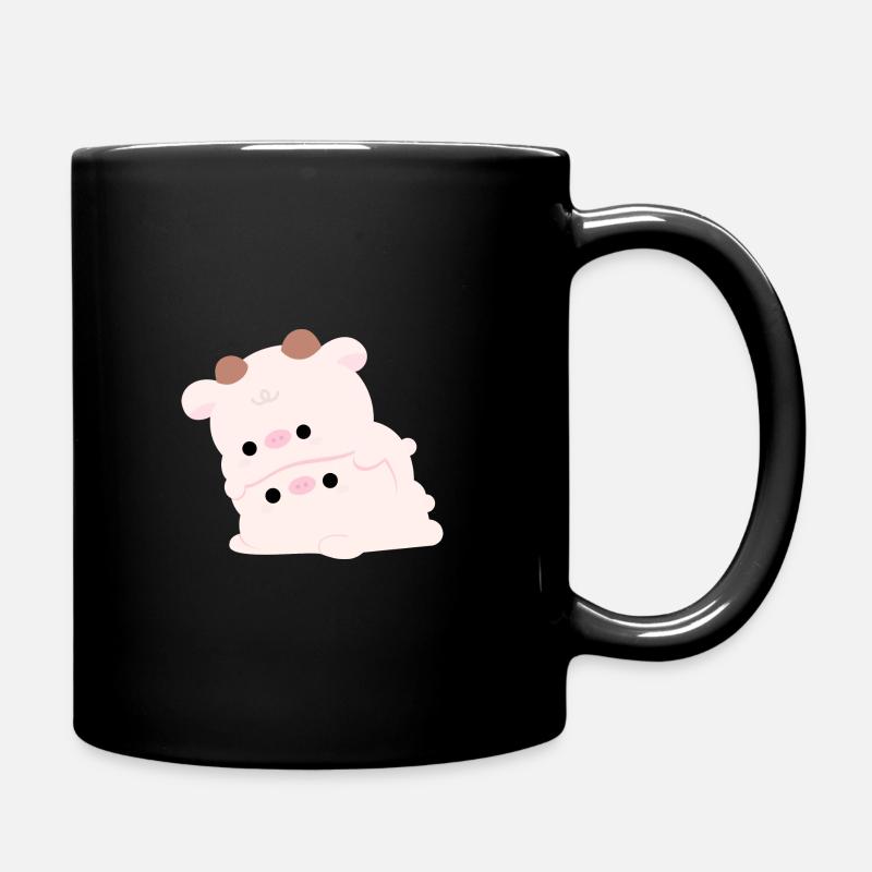 Cow Couple - Full Colour Mug - black