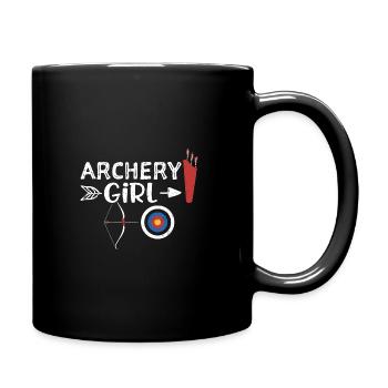 Archery Girl - archery - Full Colour Mug - black - Right