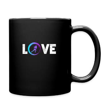 Sporty Hobby Leidenschaft Rugby - Tasse einfarbig - Schwarz - Rechts