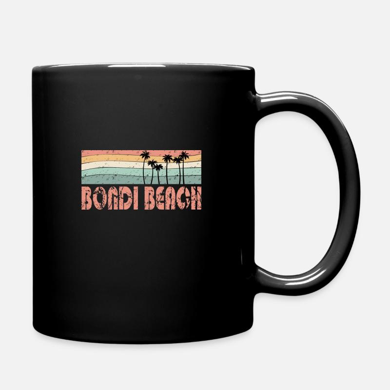 BONDI BEACH retro style - Full Colour Mug - black