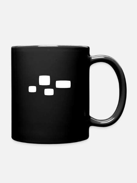 vier vierecke quadrat form symbol muster - Tasse einfarbig - Schwarz