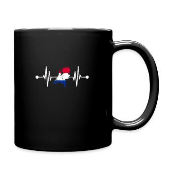 Holland Niederländer Herzschlag Niederlande - Tasse einfarbig - Schwarz - Rechts