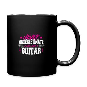 Ne sous-estimez jamais une fille avec une guitare - Guitare - Mug uni - noir - Droite