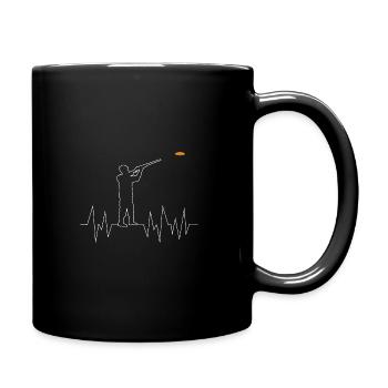 Skeet Shooting Heartbeat - Hobbys - Tasse einfarbig - Schwarz - Rechts