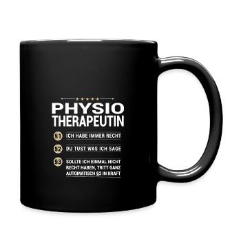 Physiotherapeutin Beruf meine eigenen Paragraphen - Tasse einfarbig - Schwarz - Rechts