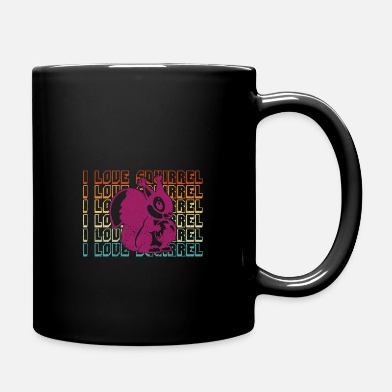 Écureuil Disant que j’aime Écureuil Écureuil Écureuil Écureuil - Mug uni - noir
