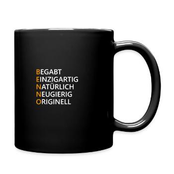 Benno Name Geschenk - Tasse einfarbig - Schwarz - Rechts