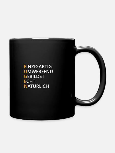 Eugen Name Geschenk - Tasse einfarbig - Schwarz