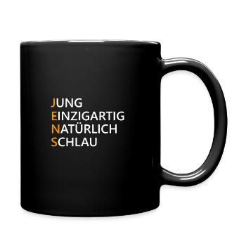 Jens Name Geschenk - Tasse einfarbig - Schwarz - Rechts