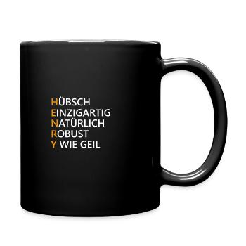 Henry Name Geschenk - Tasse einfarbig - Schwarz - Rechts