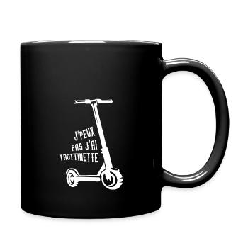 Trottinette - Mug uni - noir - Droite