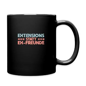 Extensions Statt Ex-Freunde - Tasse einfarbig - Schwarz - Rechts