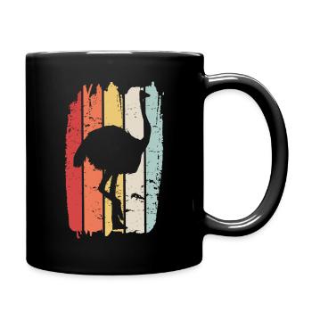 autruche - Mug uni - noir - Droite