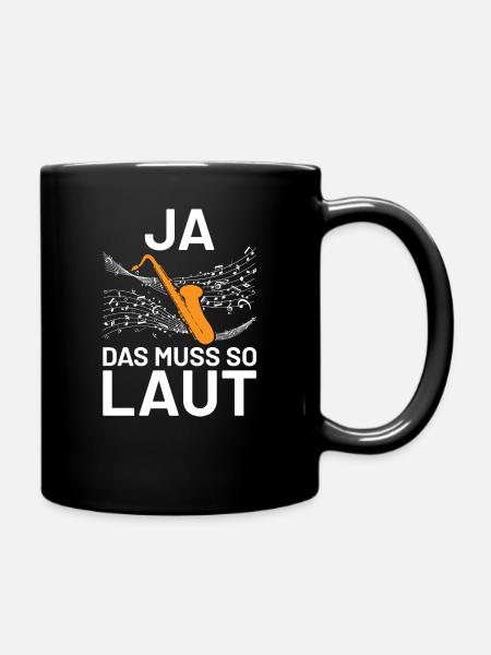 Saxophon Jazz Musiker Geschenkidee - Tasse einfarbig - Schwarz