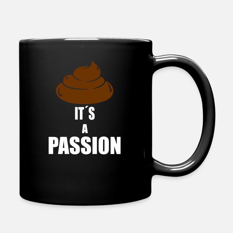 kacke poop geschenk Geschenkidee Geburtstag spaß - Tasse einfarbig - Schwarz