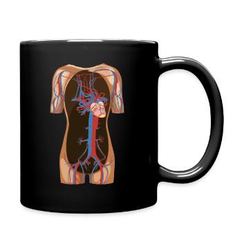 Circulation sanguine - Anatomie corps humain - Mug uni - noir - Droite