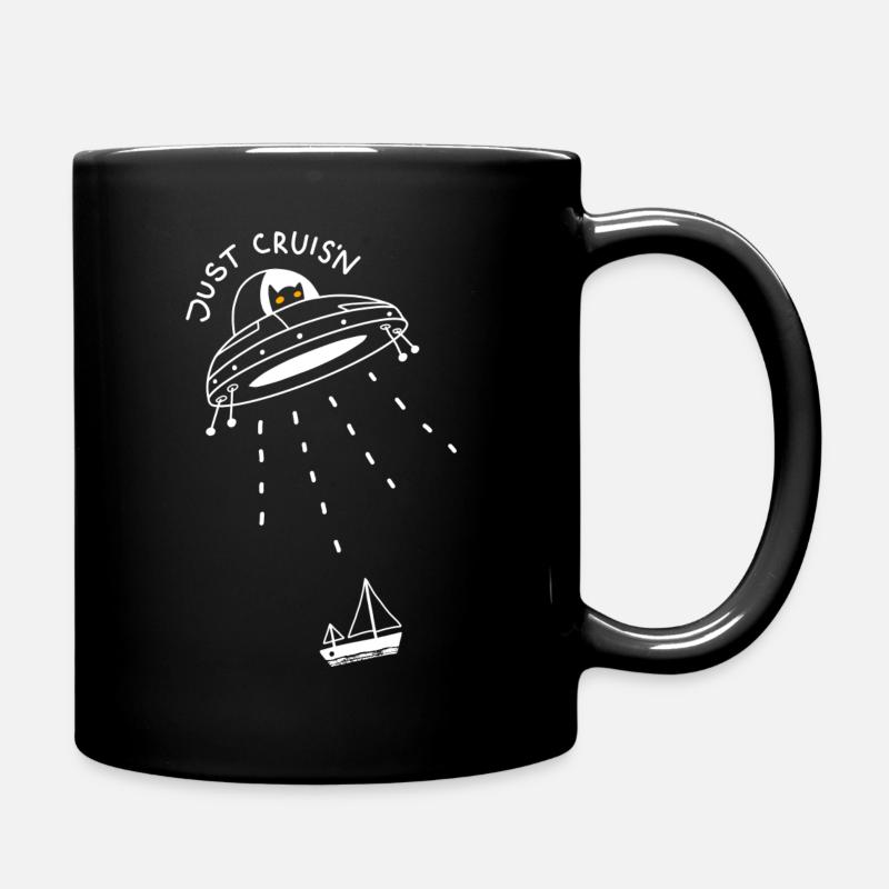 Sailing Sailboat Funny Sailor - Full Colour Mug - black
