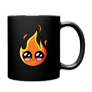Kawaii Fire - Full Colour Mug - black - Right