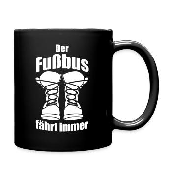 WANDERN WANDERER WANDERUNG BUNDESWEHR FUßBUS - Tasse einfarbig - Schwarz - Rechts
