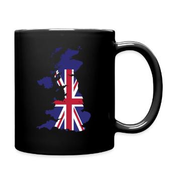 Großbritannien - Tasse einfarbig - Schwarz - Rechts