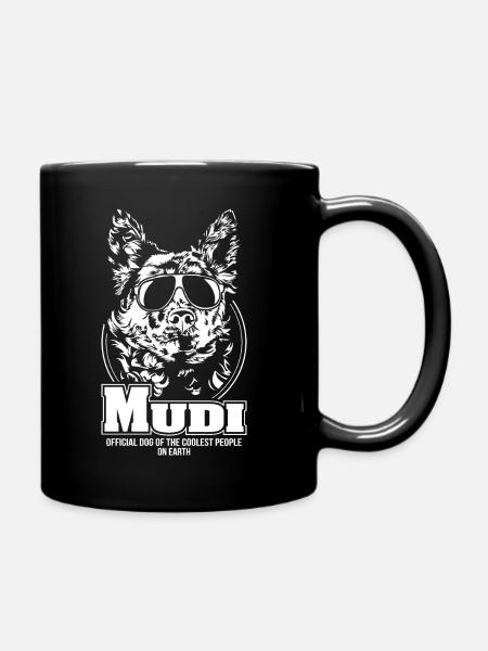 MUDI coolest people dogs saying Wilsigns - Full Colour Mug - black