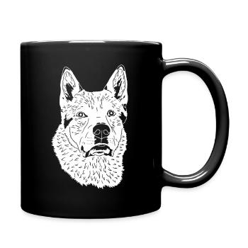 Tschechoslowakischer Wolfhund - Tasse einfarbig - Schwarz - Rechts