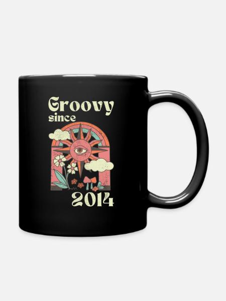 Groovy depuis 2014 avec des graphismes rétro - Mug uni - noir