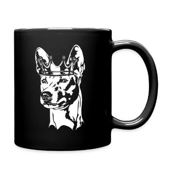 Basenji Krone Hunde Hund Wilsigns - Tasse einfarbig - Schwarz - Rechts