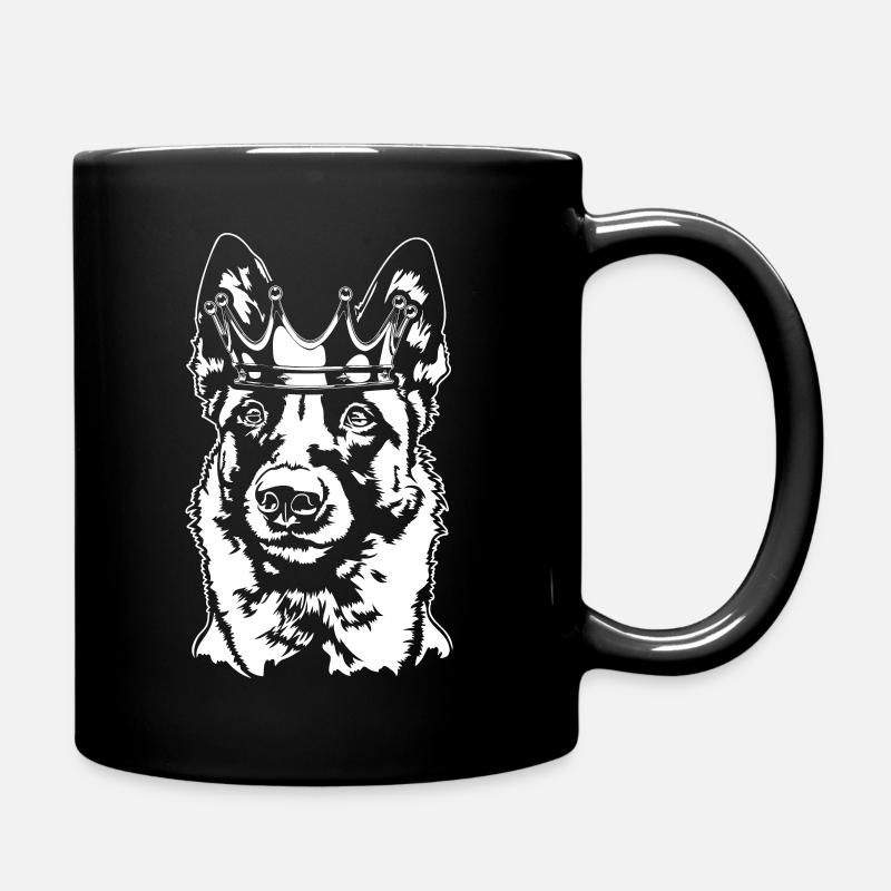 Belgischer Malinois Krone Hunde Hund Wilsigns - Tasse einfarbig - Schwarz